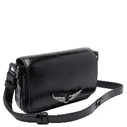 Womens Le Zazi Vintage Patent-leather Shoulder Bag Black