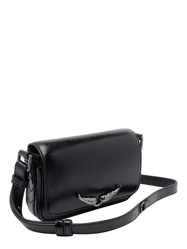 Womens Le Zazi Vintage Patent-leather Shoulder Bag Black alternative