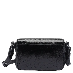 Womens Le Zazi Vintage Patent-leather Shoulder Bag Black