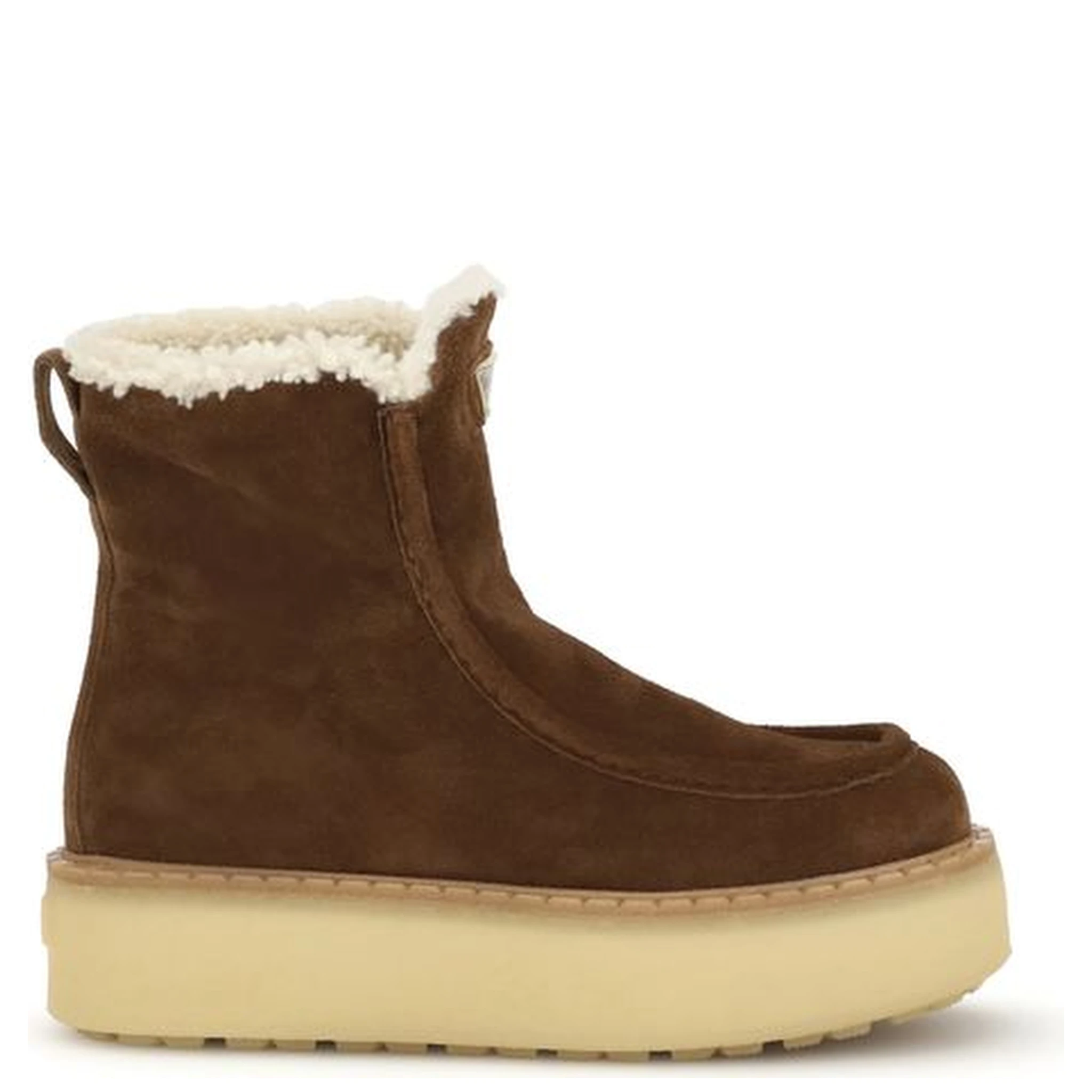 Brown Calf Leather Bos Taurus Ankle Boots