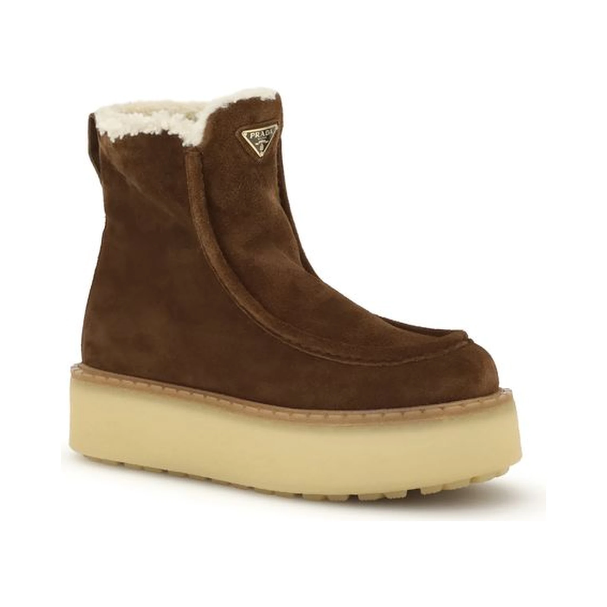 Brown Calf Leather Bos Taurus Ankle Boots