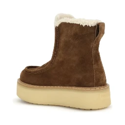 Brown Calf Leather Bos Taurus Ankle Boots