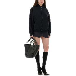 "FLIPPED" ZIPPERED SWEATSHIRT