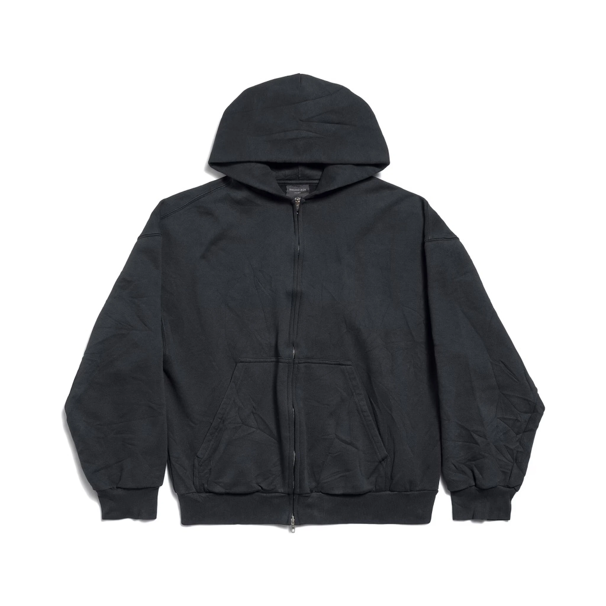 "FLIPPED" ZIPPERED SWEATSHIRT