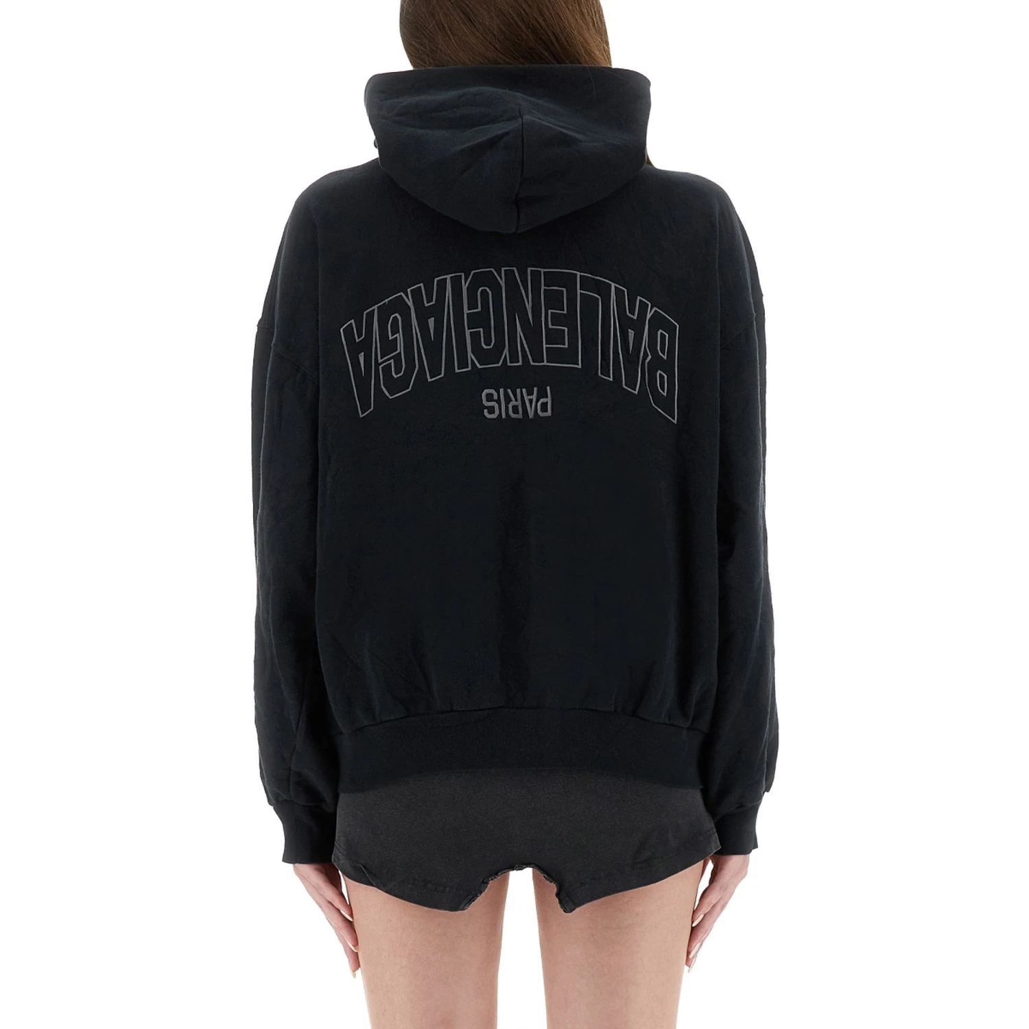 "FLIPPED" ZIPPERED SWEATSHIRT