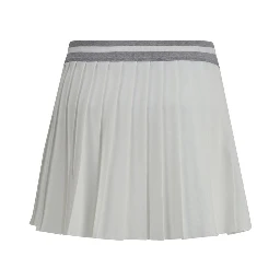 White Polyester Mini Skirt