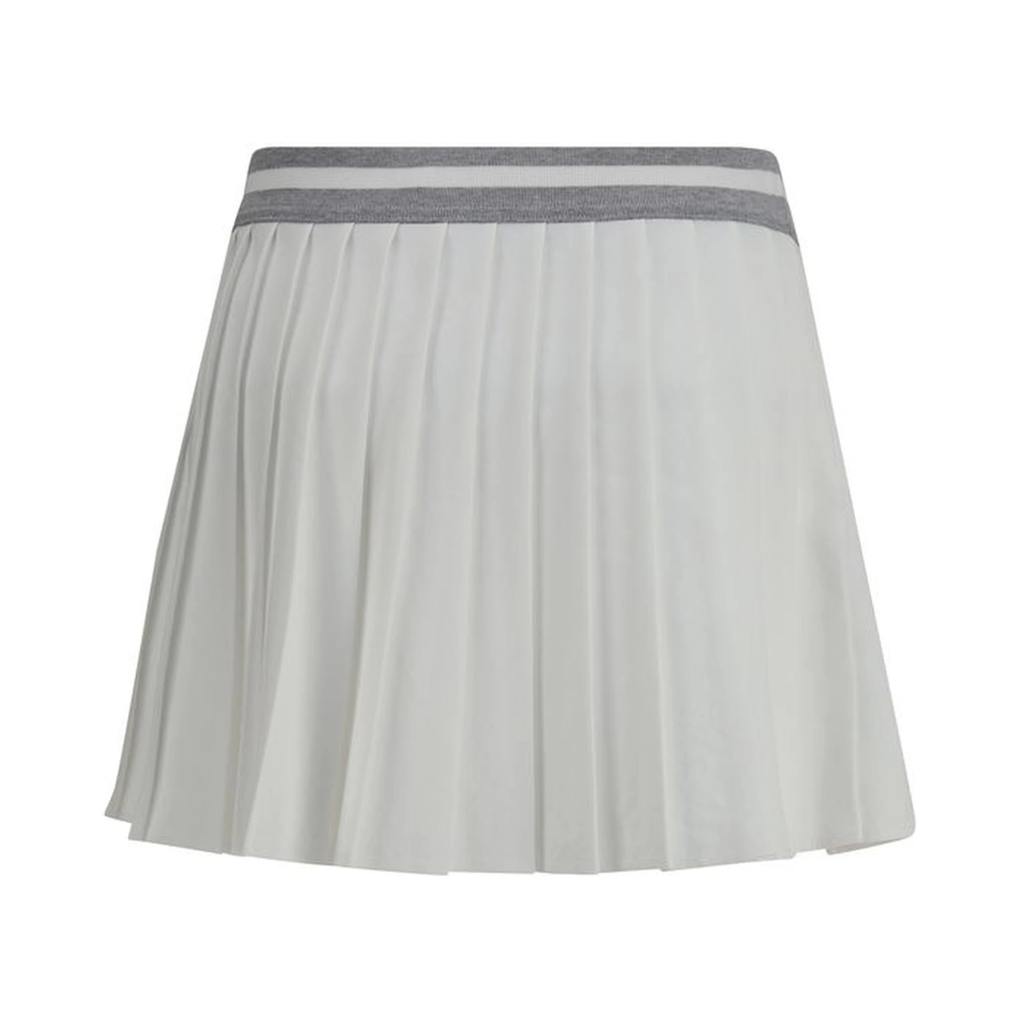 White Polyester Mini Skirt