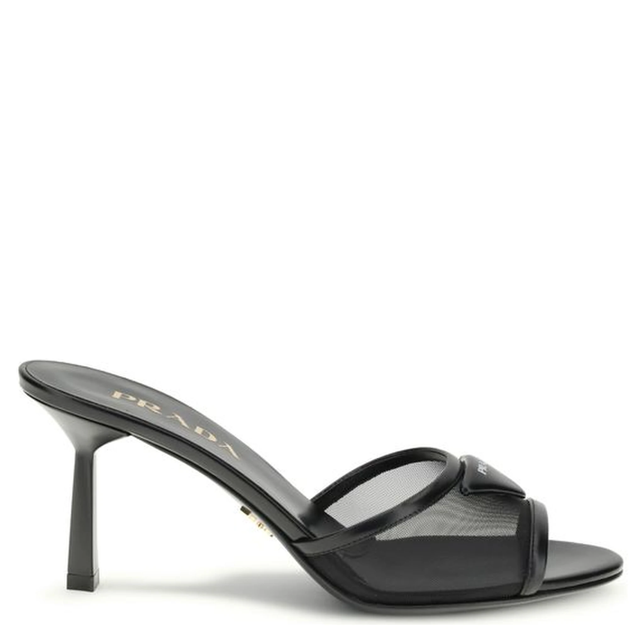 Black Calf Leather Bos Taurus Stiletto Heel Sandals