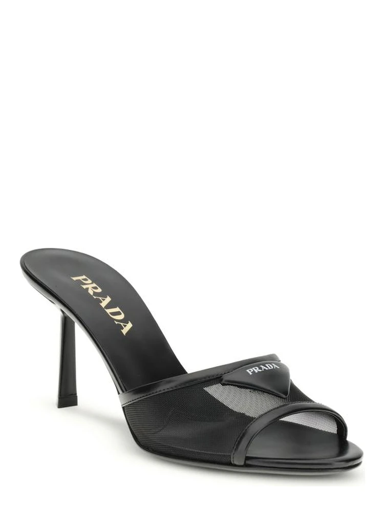 Black Calf Leather Bos Taurus Stiletto Heel Sandals alternative