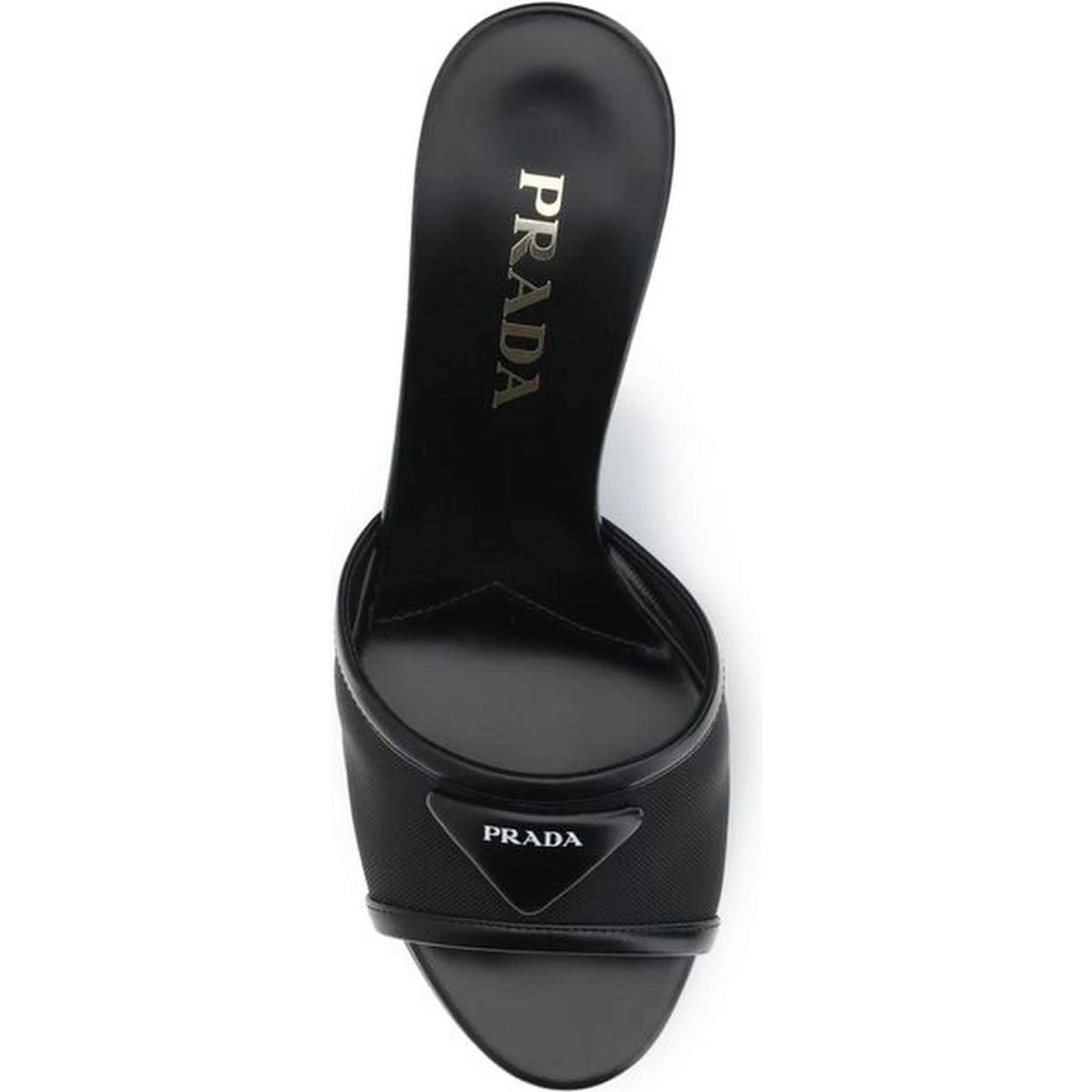 Black Calf Leather Bos Taurus Stiletto Heel Sandals