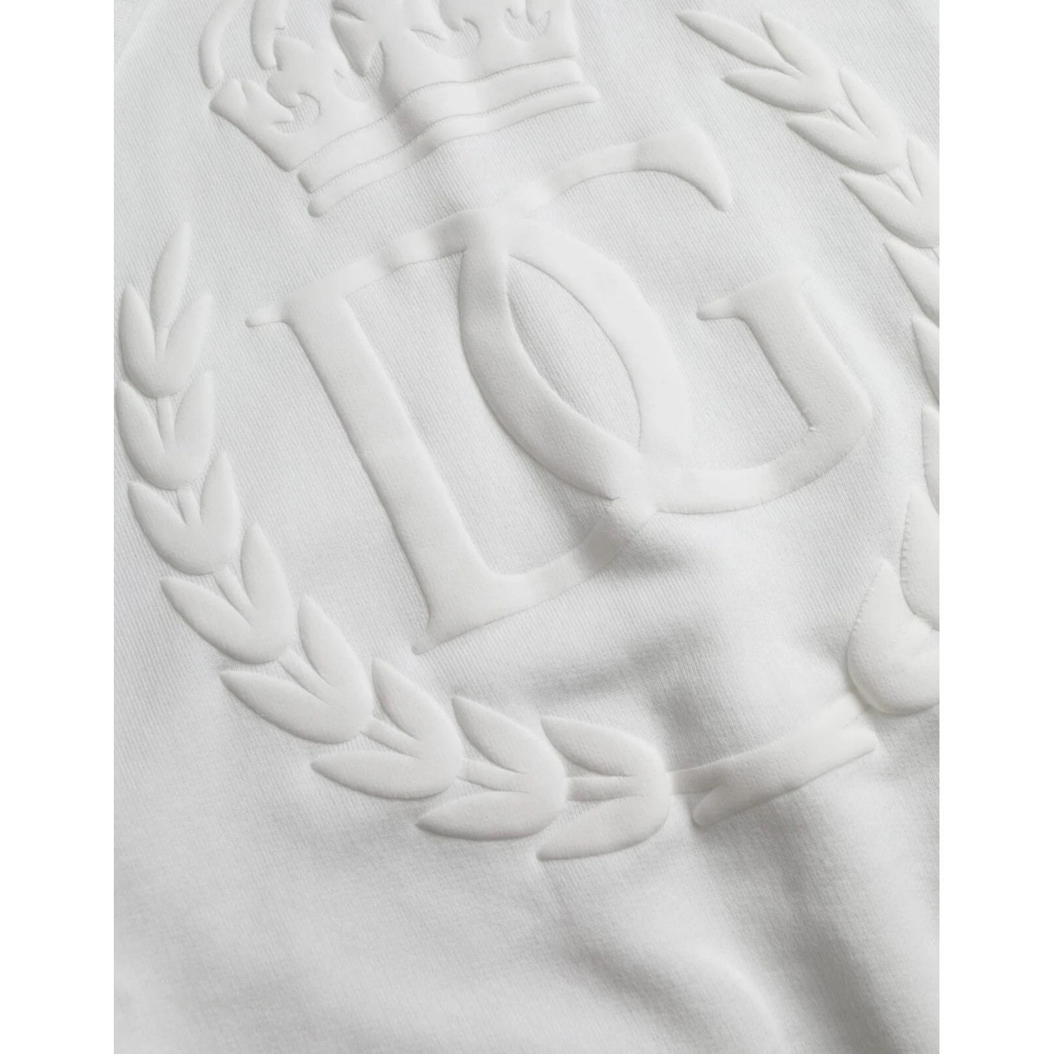 White Cotton Hooded Pullover Sweatshirt Men