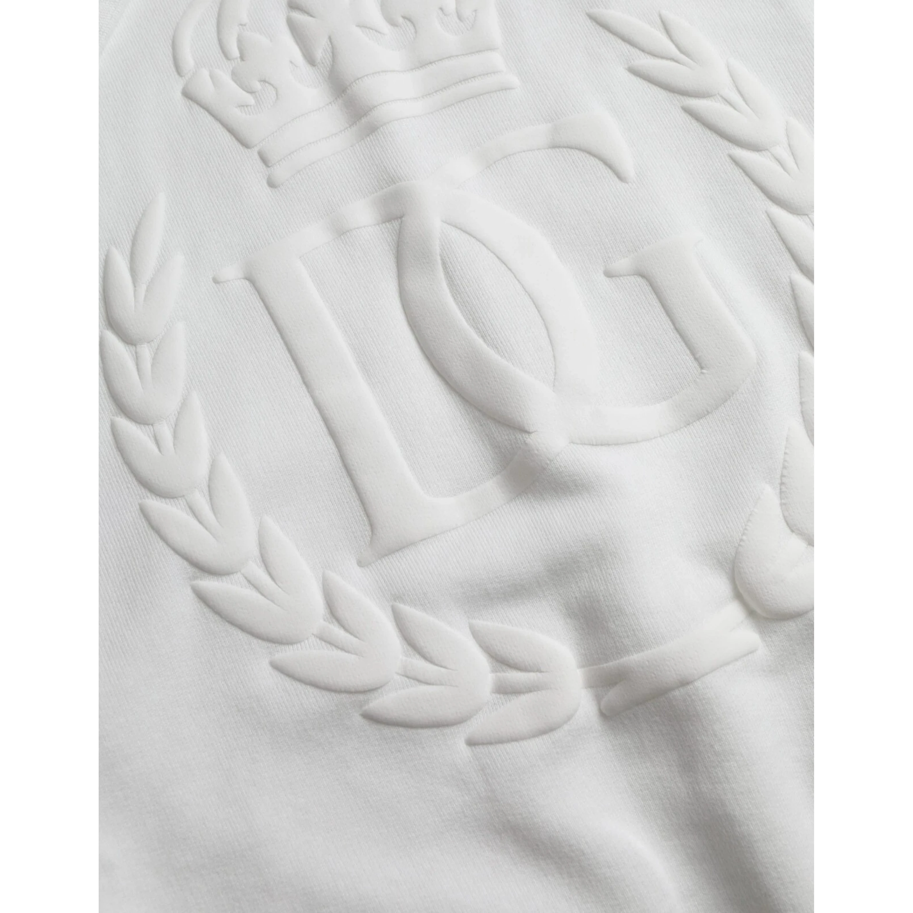 White Cotton Hooded Pullover Sweatshirt Men