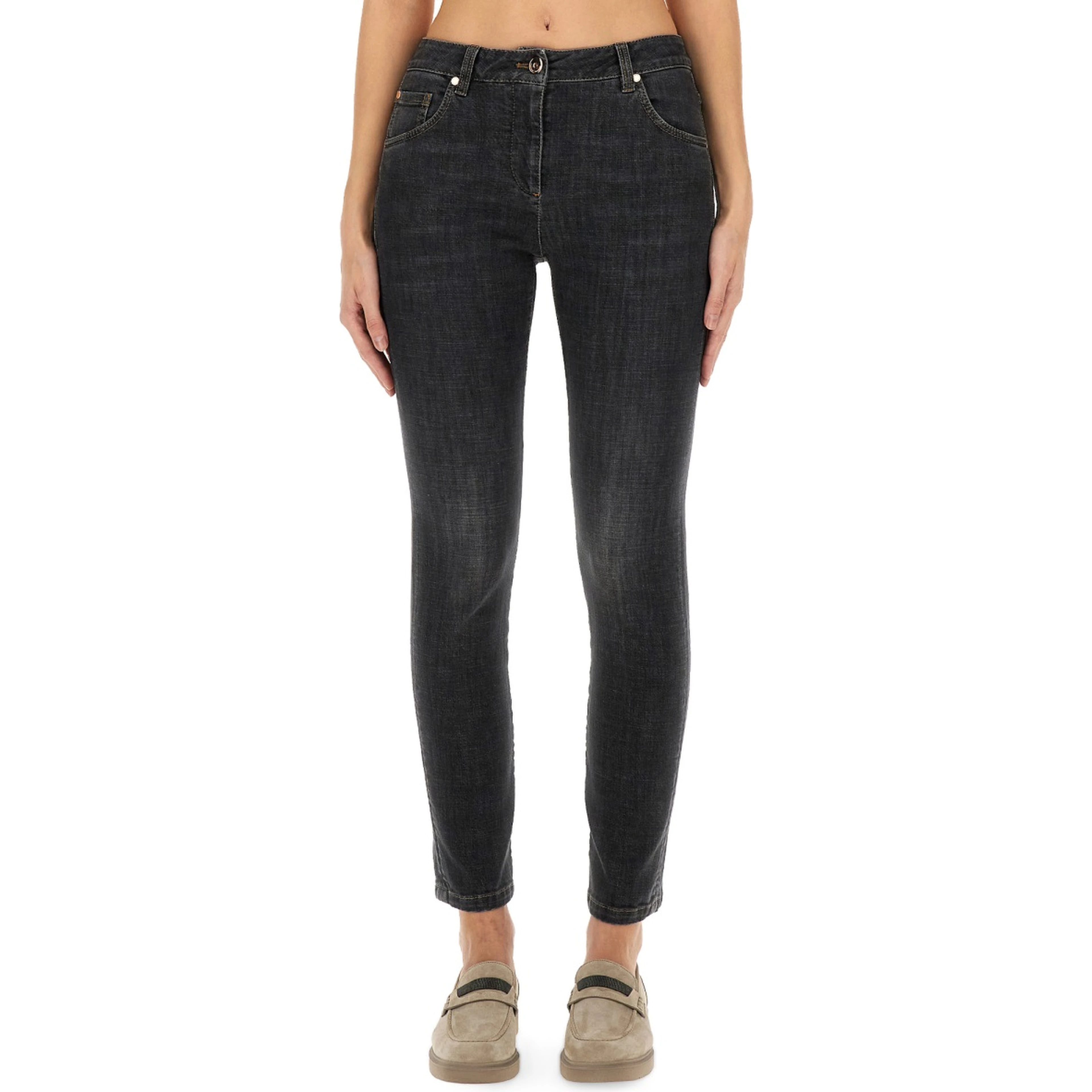 SLIM FIT DENIM PANTS
