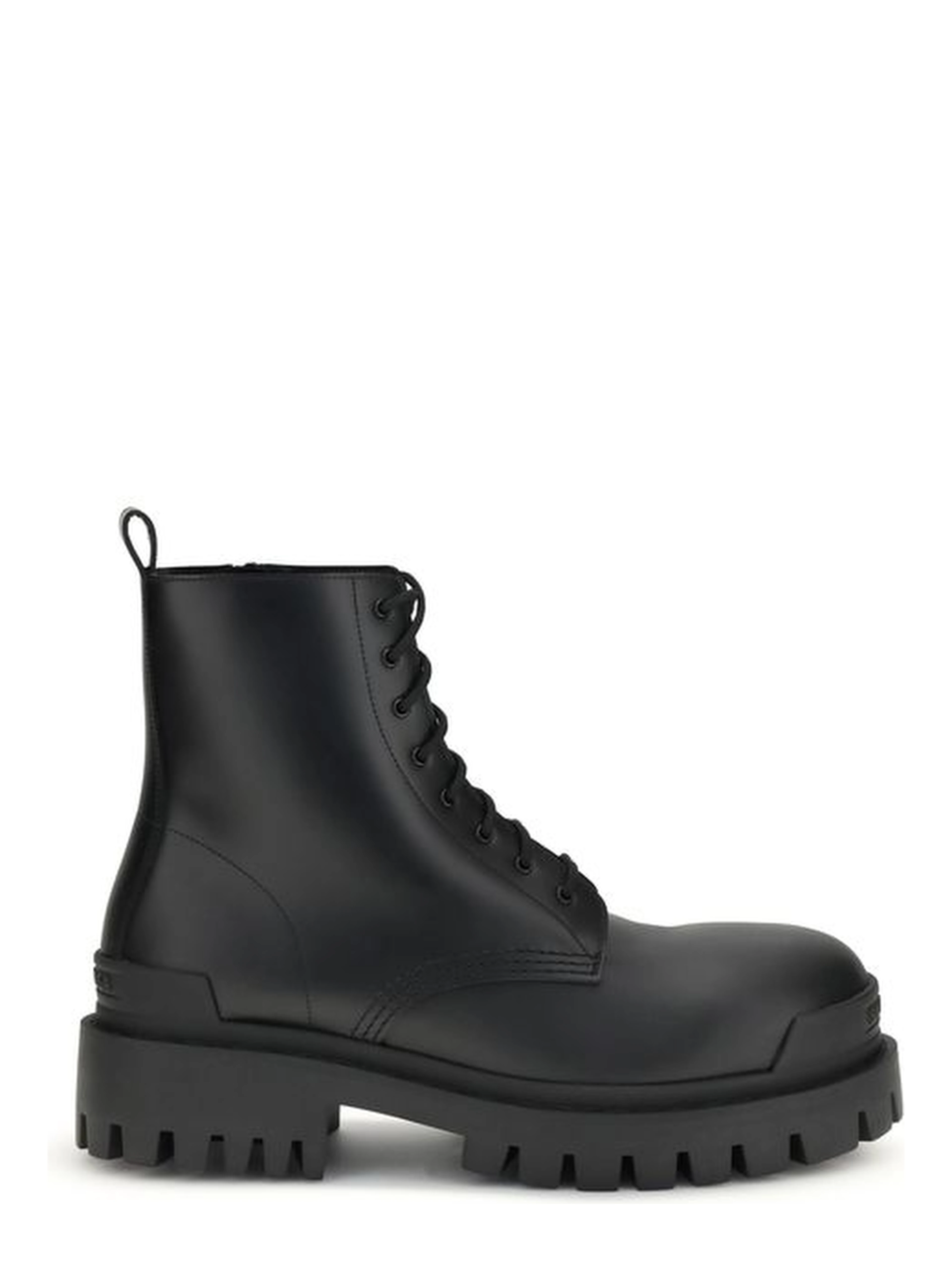 Black Calf Leather Bos Taurus Lace-Up Boots