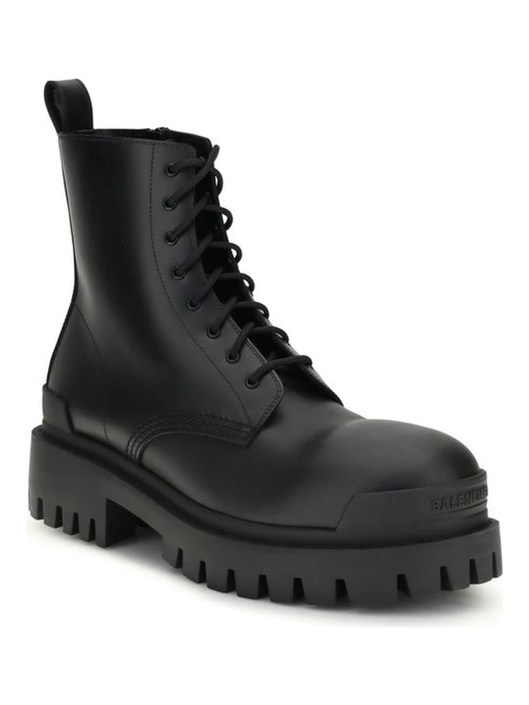 Black Calf Leather Bos Taurus Lace-Up Boots alternative