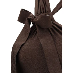 Brown Polyamide One-Piece Swimsuit