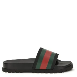 Black Rubber Slippers