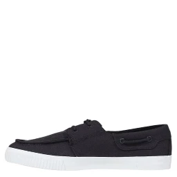 Black Lyocell Slip-On Loafers