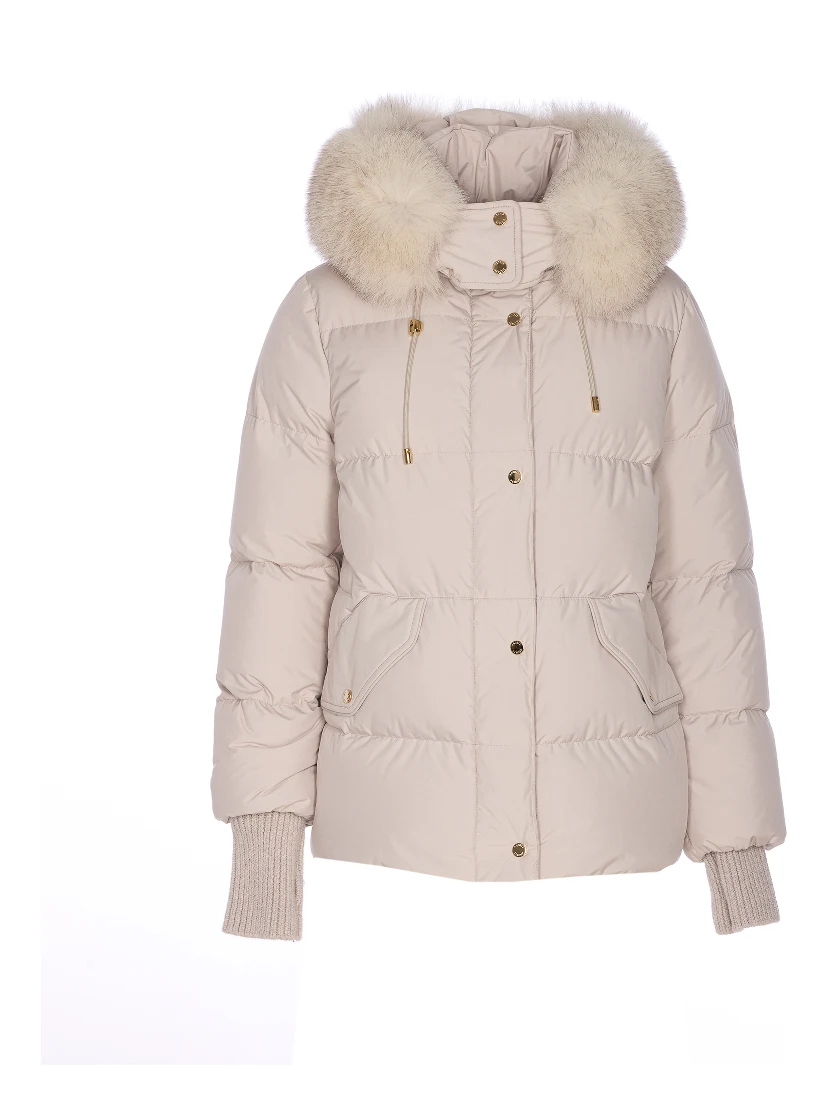 Talassa fur-trimmed quilted jacket