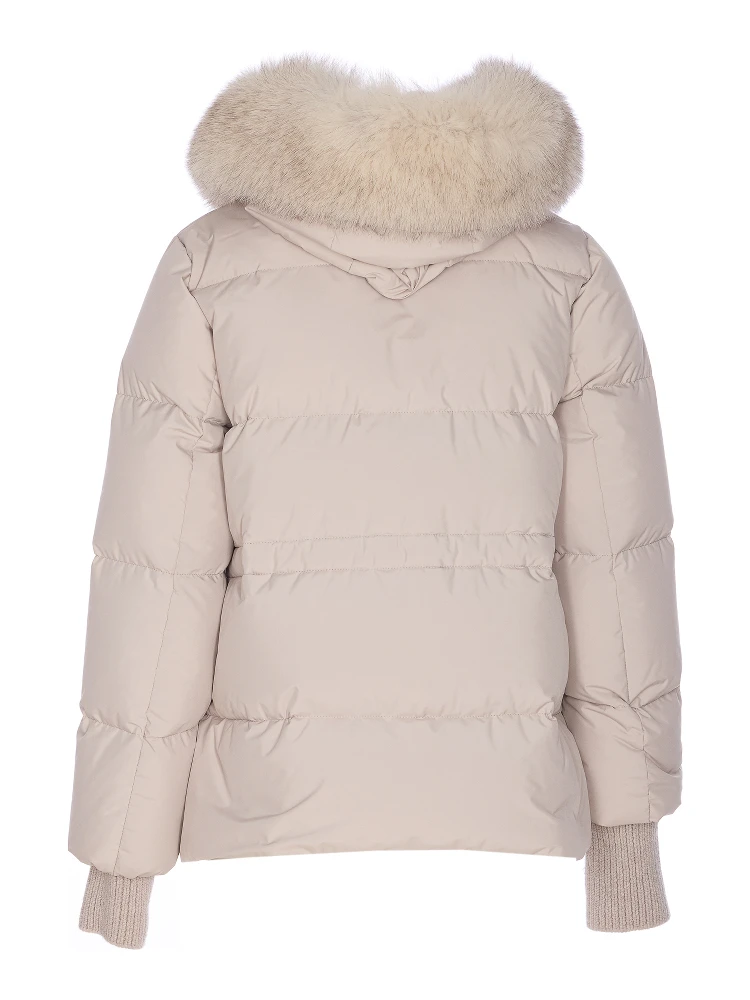 Talassa fur-trimmed quilted jacket alternative