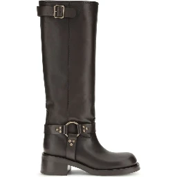 Brown Calf Leather Bos Taurus Lace-Up Boots