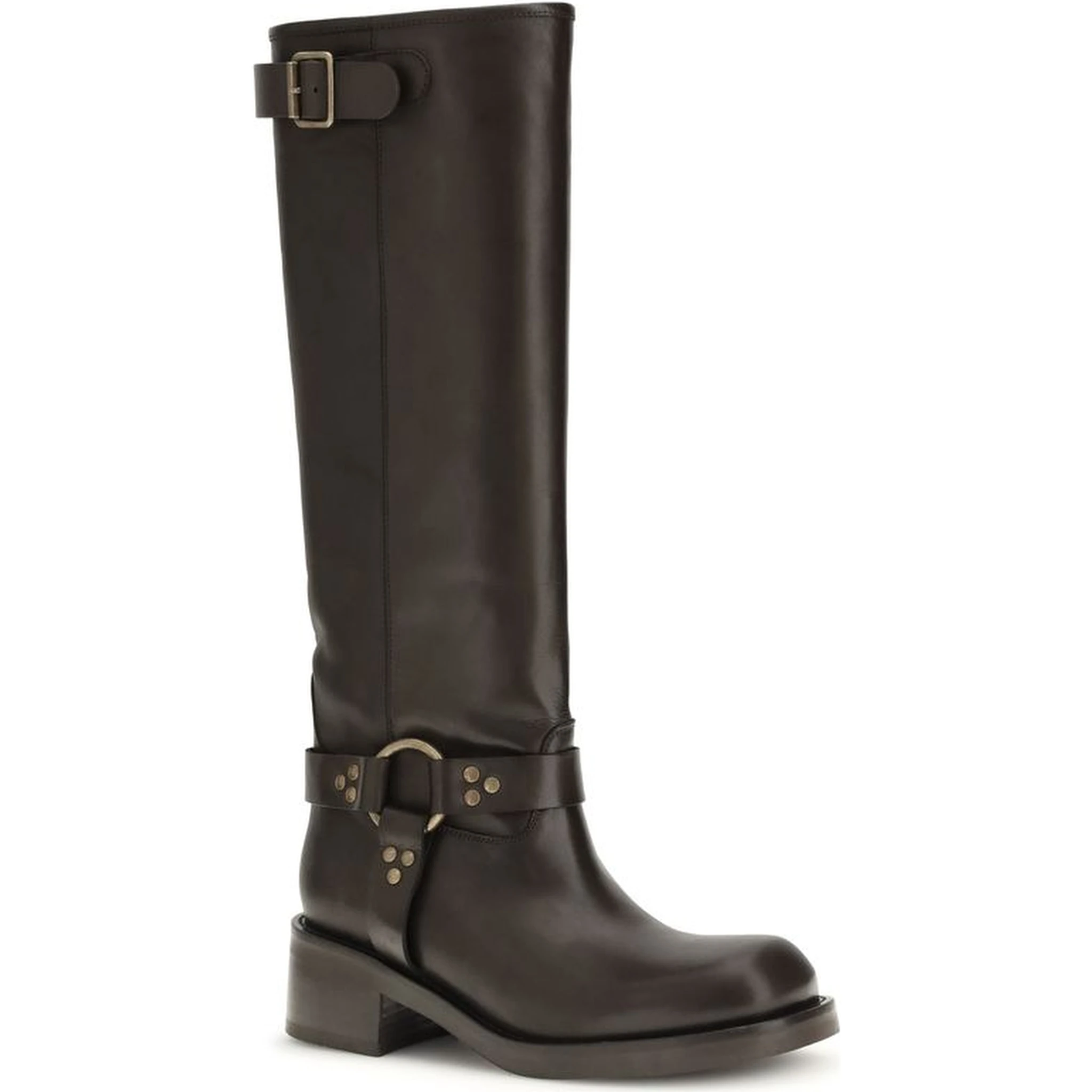 Brown Calf Leather Bos Taurus Lace-Up Boots