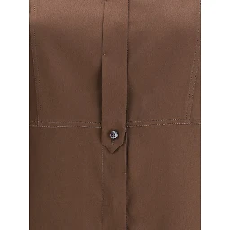 Brown Silk Dress Shirt