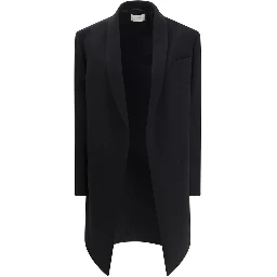 Black Fleece Wool Coat