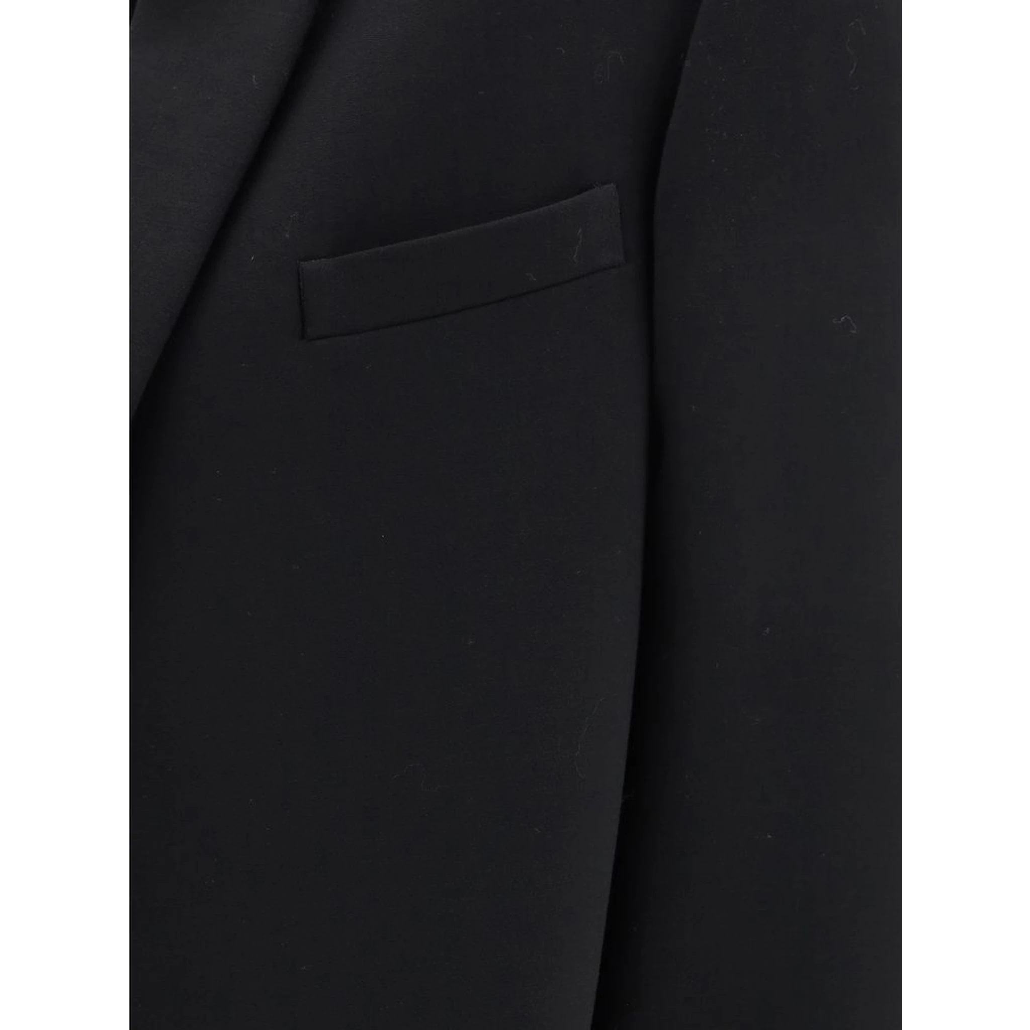 Black Fleece Wool Coat