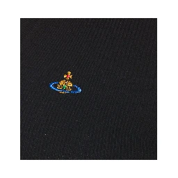 Orb-embroidered polo jumper