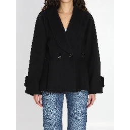 Short coat with ruffles