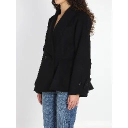 Short coat with ruffles
