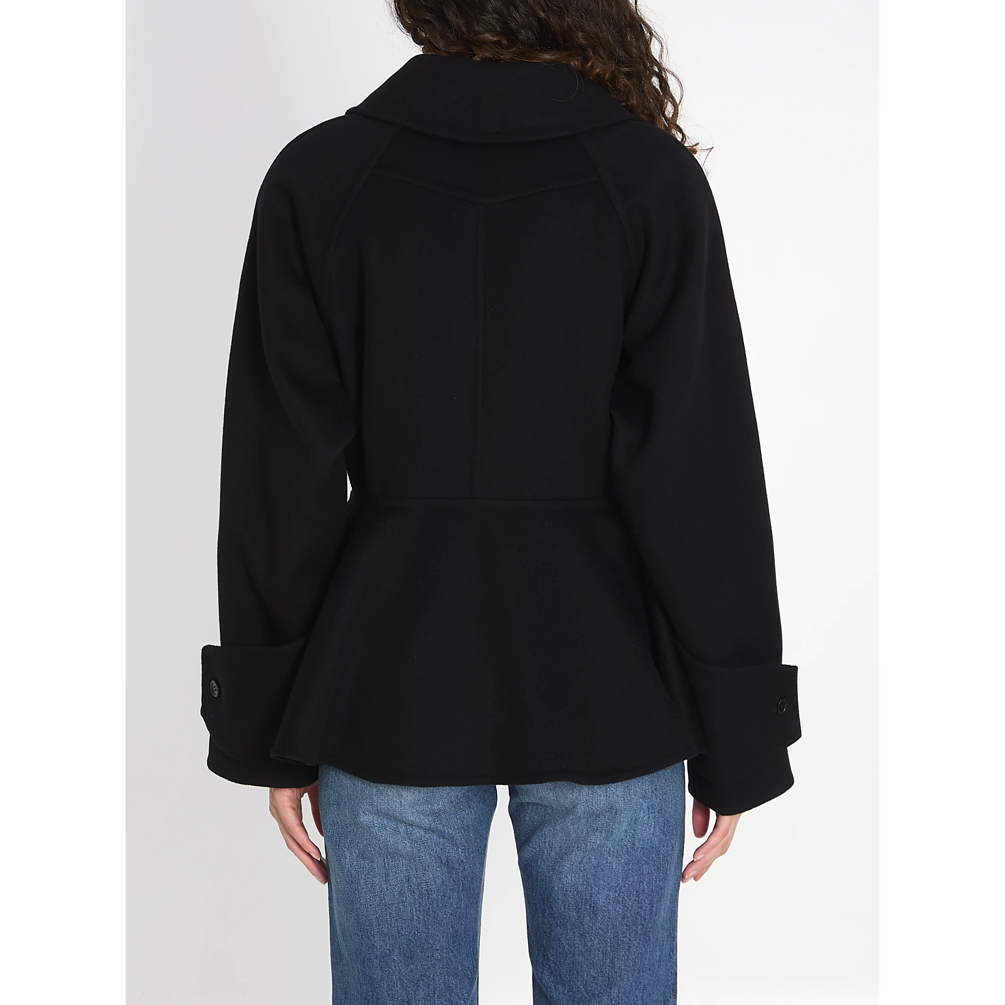 Short coat with ruffles