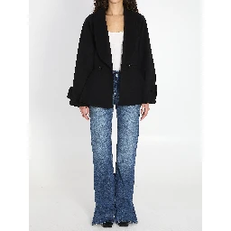 Short coat with ruffles