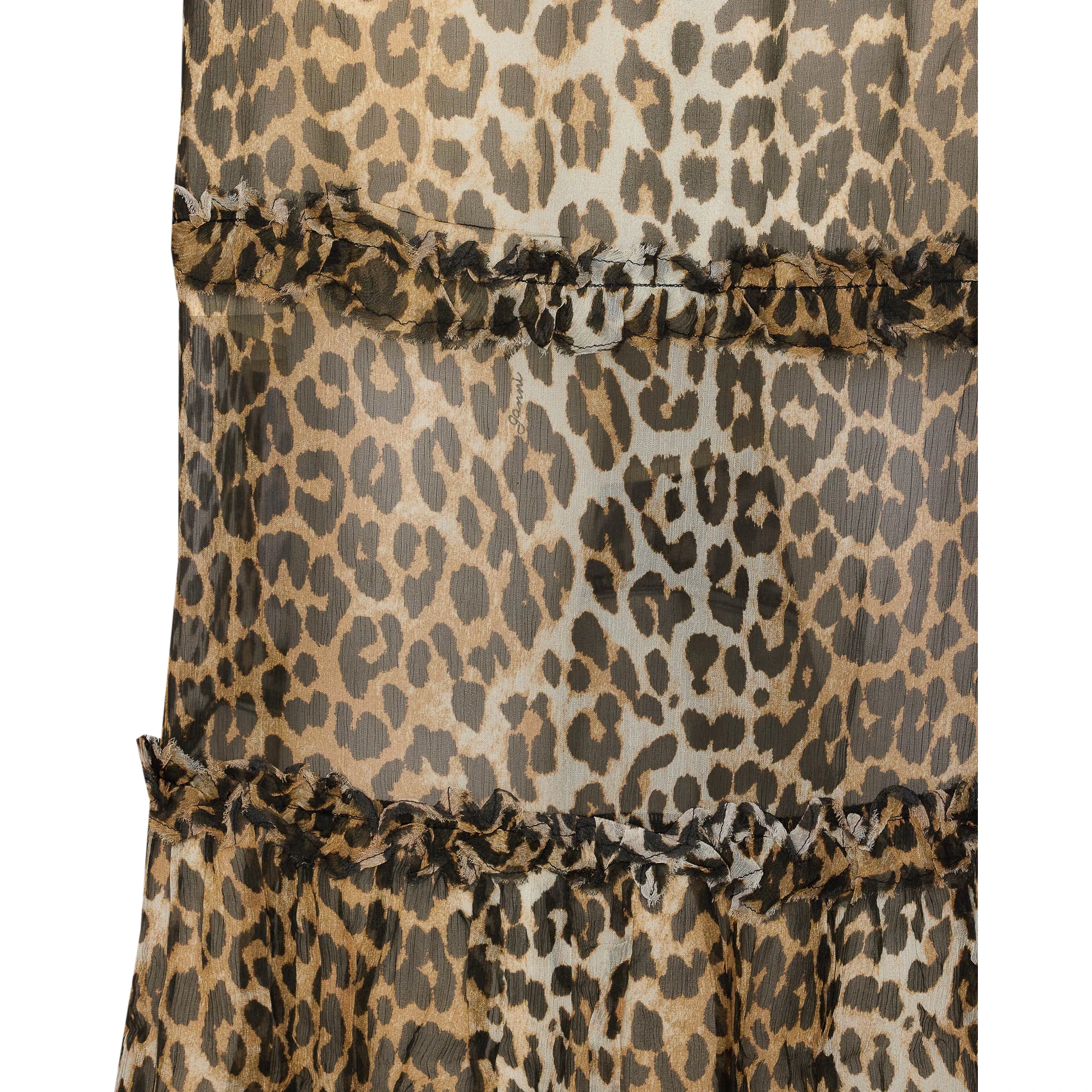 Animal Print Flared Layered Leopard Skirt