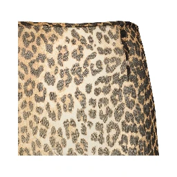 Animal Print Flared Layered Leopard Skirt