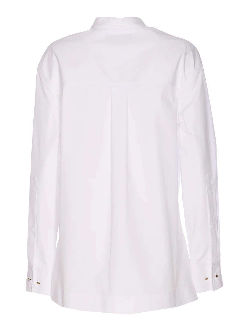 Neck-tie long-sleeve top