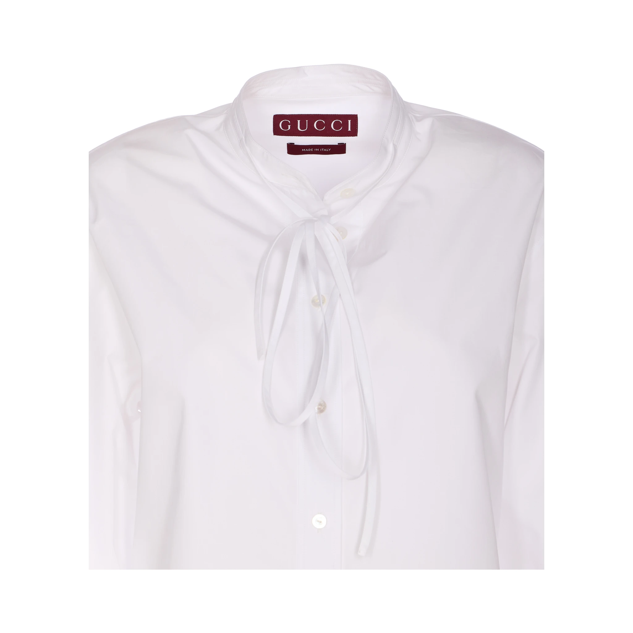 Neck-tie long-sleeve top