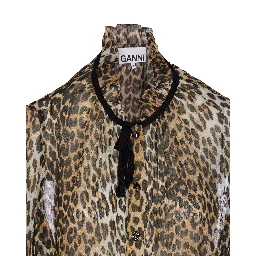 GANNI Shirts Brown
