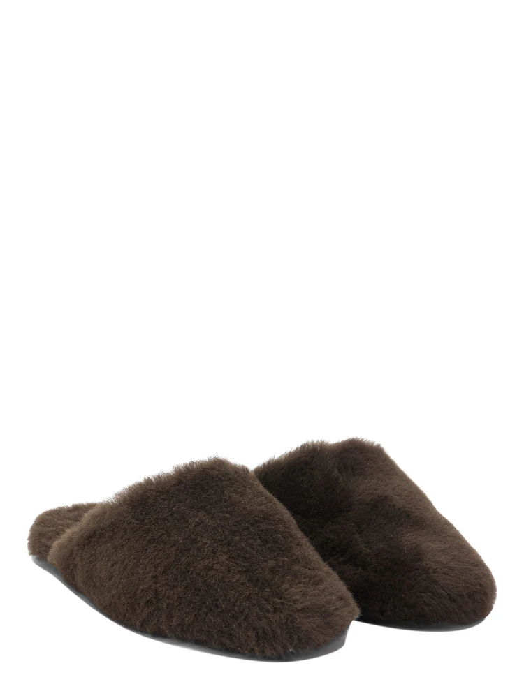 "Rega" slippers in shearling alternative