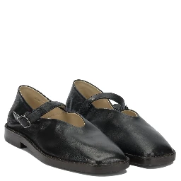 Mary Jane leather ballet flats
