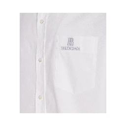 logo-embroidered poplin shirt