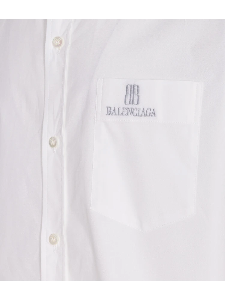 logo-embroidered poplin shirt alternative