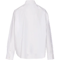 logo-embroidered poplin shirt