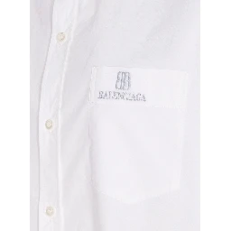 logo-embroidered poplin shirt