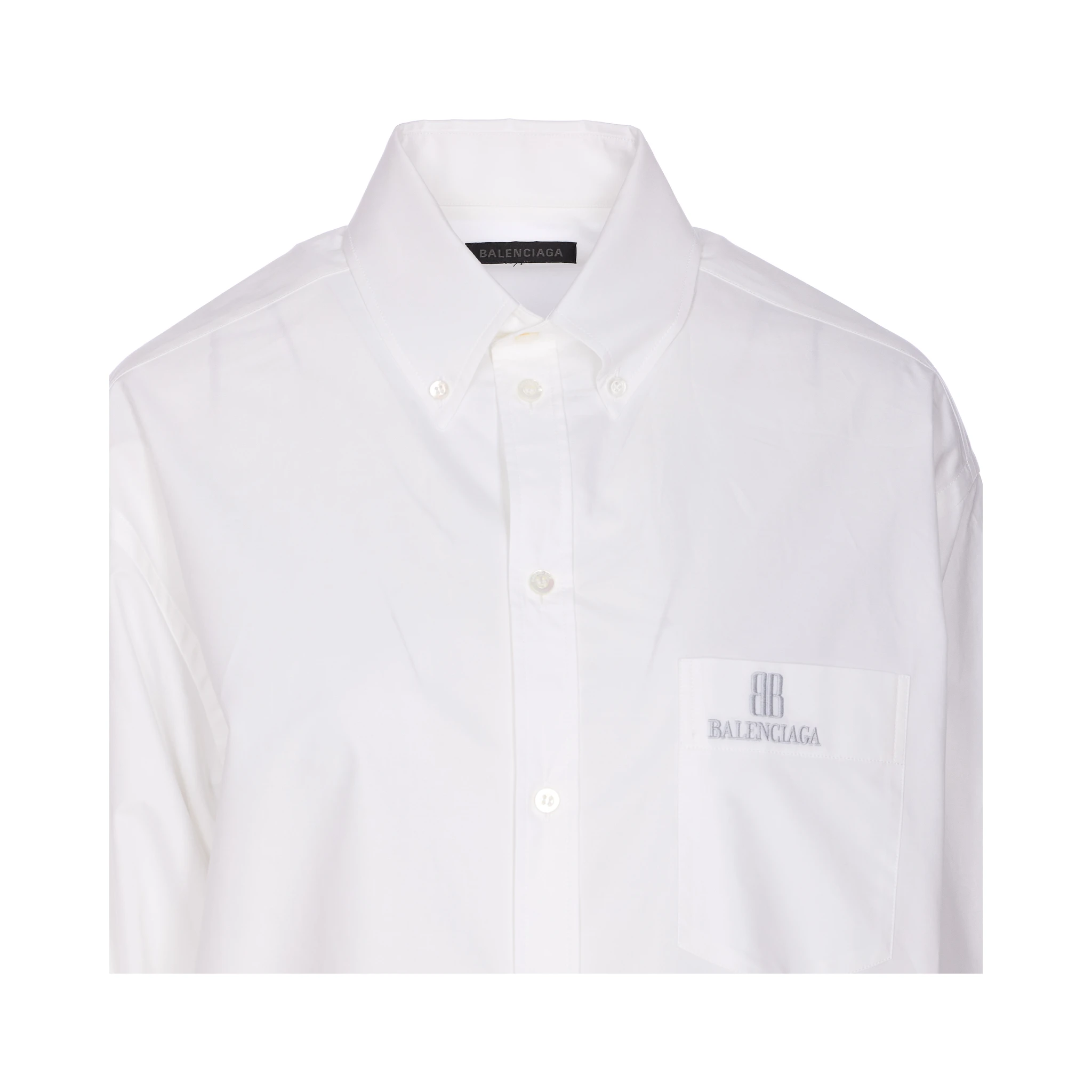 logo-embroidered poplin shirt