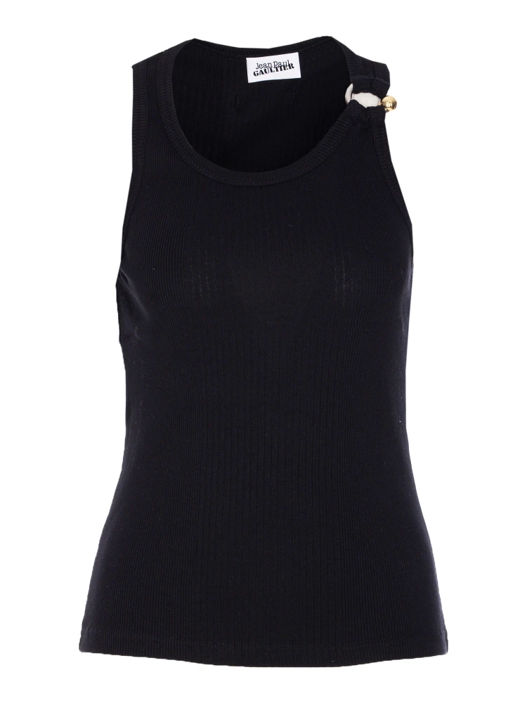 piercing-detail tank top