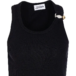 piercing-detail tank top