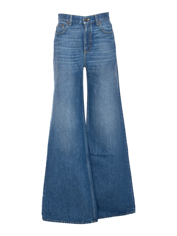 Chloe' Wide Leg Denim Jeans