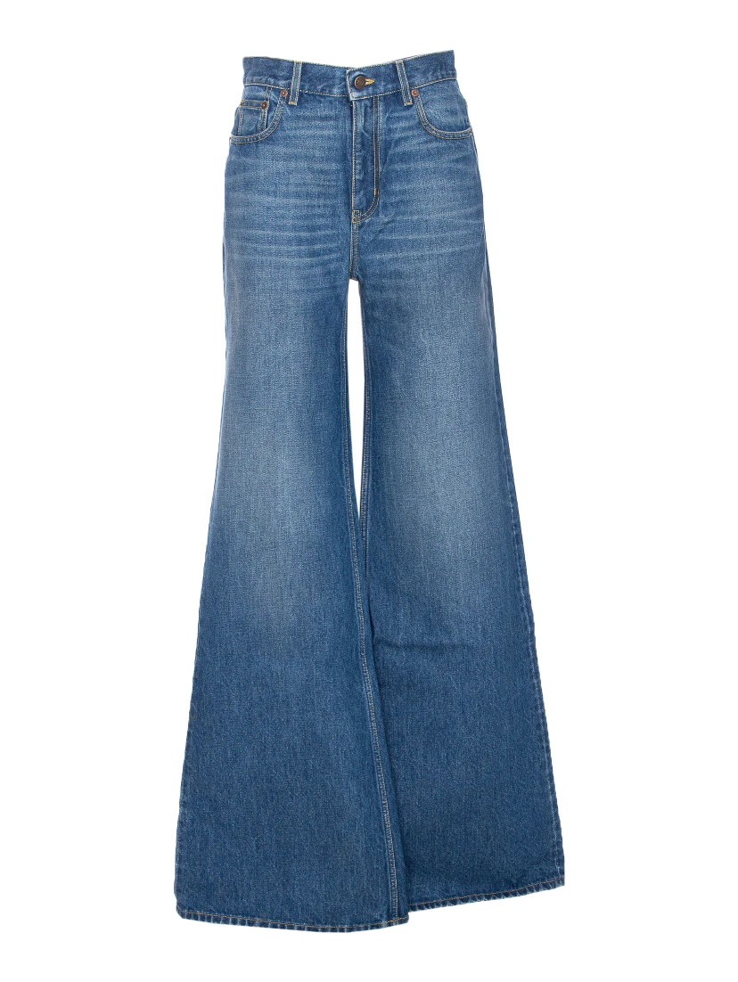 Chloe' Wide Leg Denim Jeans